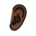 ear, dark skin tone